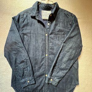 Deli &Jenny 1995 Denim Button Down Shirt Navy Long-Sleeve